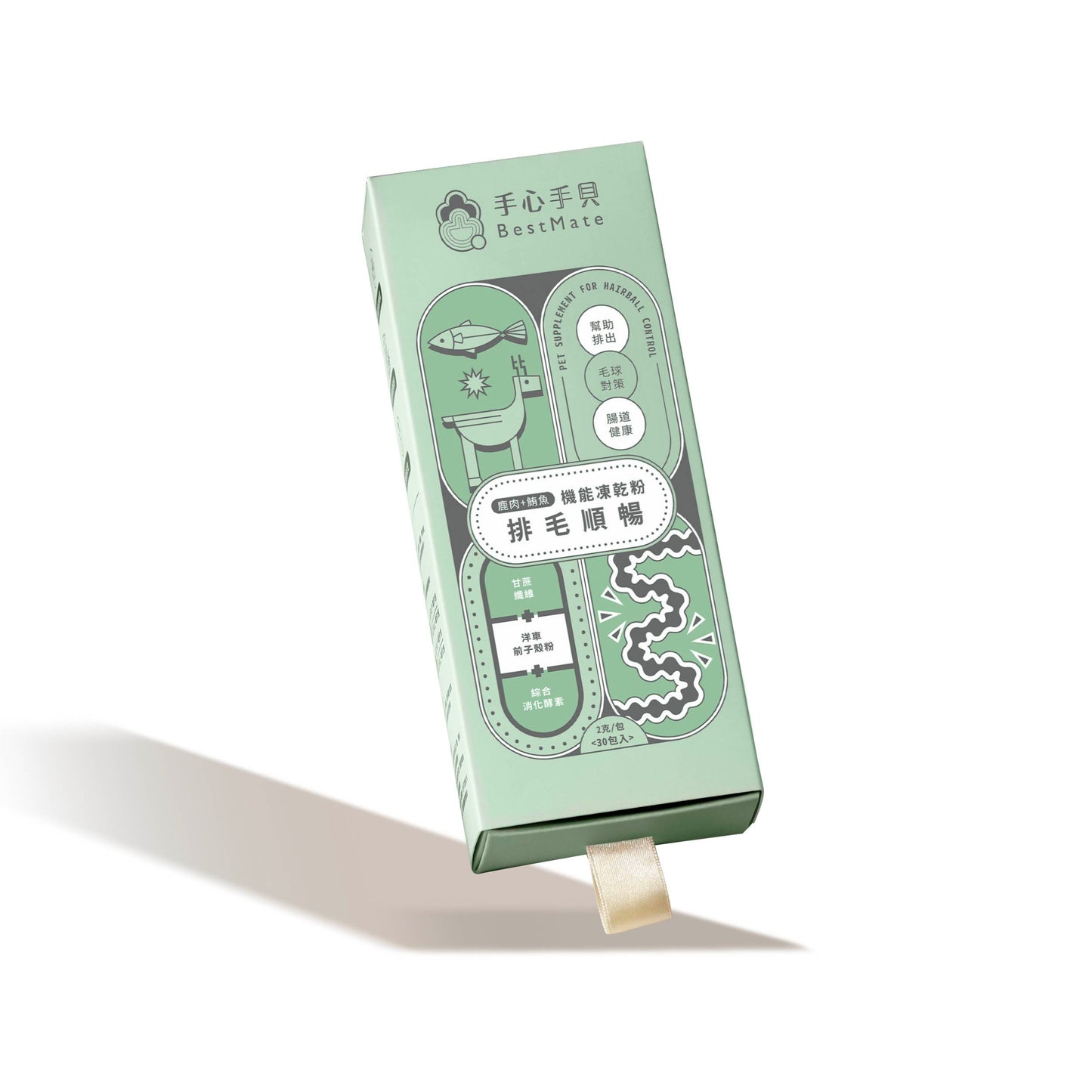 ❰ 狗Dog ❱ 順暢排毛 寵物機能凍乾粉|鹿肉X鮪魚 (30包/盒)