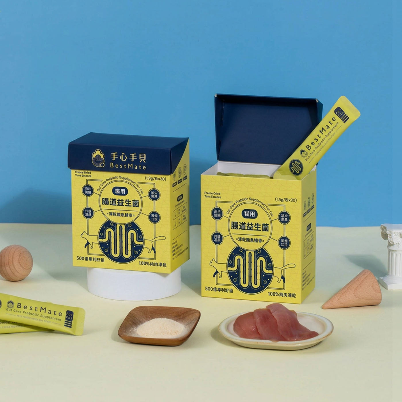 【Bestmate】 ❰ Cat ❱ Gastrointestinal Probiotics｜Deep-sea Premium Tuna Freeze-dried Extract (30 packs/box)